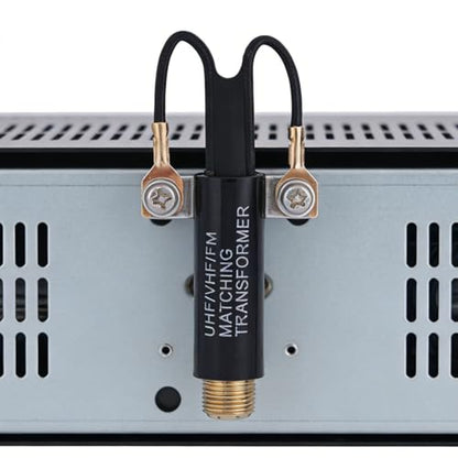 5pcs 75 Ohm to 300 Ohm Coax Adapter, UHF/VHF/FM Match Transformer Converter - color: black+gold