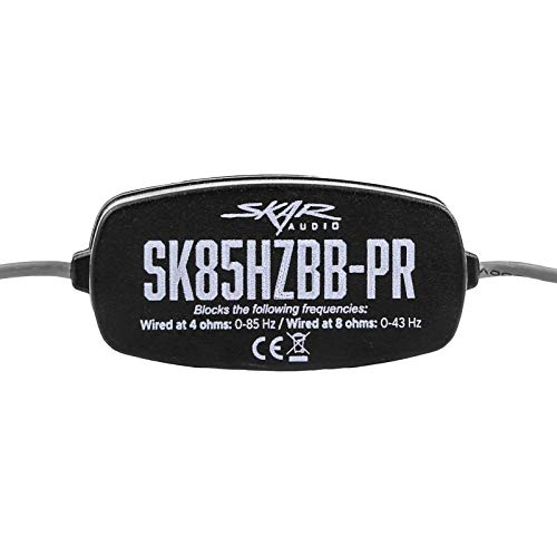 Skar Audio SK85HZBB-PR Elite Frequency Filters - Eliminates Frequencies 0-85 Hz at 4 Ohms - Pair - size: 0-85 Hz at 4 Ohms