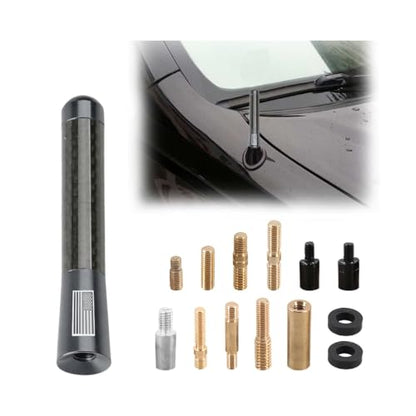 BESULEN 3.1 Inch Car Short Antenna, American Flag Design, Gray - color: Gray, size: 3.1 Inch