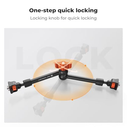 K&F CONCEPT 11" Magic Arm with ARRI 1/4" Screw 360° Ball Heads - size: 11 Inch (Arm Only)