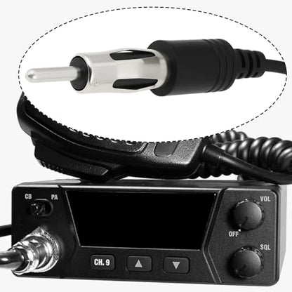 UHF Female to DIN AM/FM Male Radio Antenna Adapter Cable 50cm RG174 Compatible with Car CB Radio