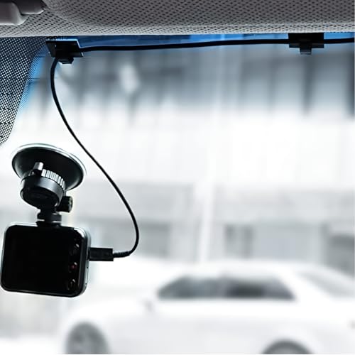 30 Pack Self-Adhesive Cable Clips, Black Plastic Wire Holder Cord Organizer for Car Dashboard, GPS, USB Cable Management
