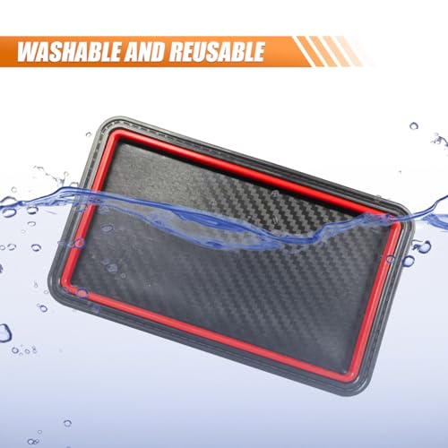 YoRise Car Dashboard Anti-Slip Mat, 7.83" x 4.64" Car Dashboard Mat, Cell Phone Holder Accessories, Non-Slip Adhesive Pad, Dash Sticky Gripping Pad for GPS, Keys, Sunglasses (Red) - color: Red