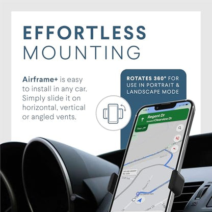 Kenu Airframe+, Air Vent Car Phone Holder Mount, Cell Phone Stand for Car, Expandable Grip & 360 Degree Pivot, Compatible with Latest iPhones, Samsungs, & Androids - size: Medium to Large Phones, style: Airframe+