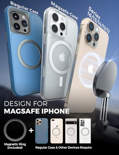 eSamcore Magsafe Car Mount, Vacuum Magnetic Phone Holder for Car