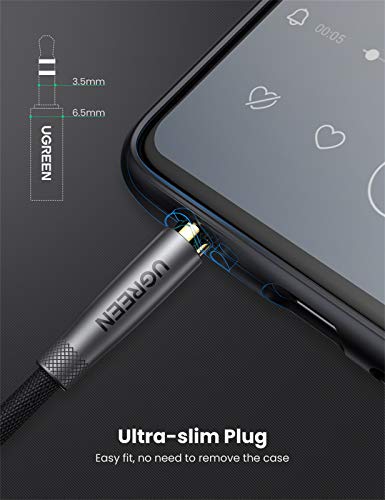 UGREEN 3.5mm Audio Cable, Nylon Braided, Male to Male, Hi-Fi Sound, 10FT - size: 10 feet