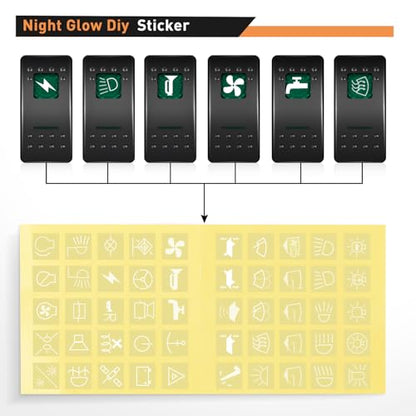 Nilight 8 Gang Rocker Switch Panel 5Pin On Off Toggle Switch Aluminum Holder 12V 24V Dash Pre-Wired Green Backlit Switches for Automotive Cars Marine Boats RVs Truck, 2 Years Warranty - color: Green, size: 8 Gang