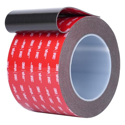 Double Sided Tape Heavy Duty, Waterproof Mounting Foam Tape, 16.5ft Length, 3.15in Width, High Temperature Resistant Adhesive Tape for Car, LED Strip Light, Office Decor, Uses VHB 5952 Raw Material - size: 3.15in x 16.5ft