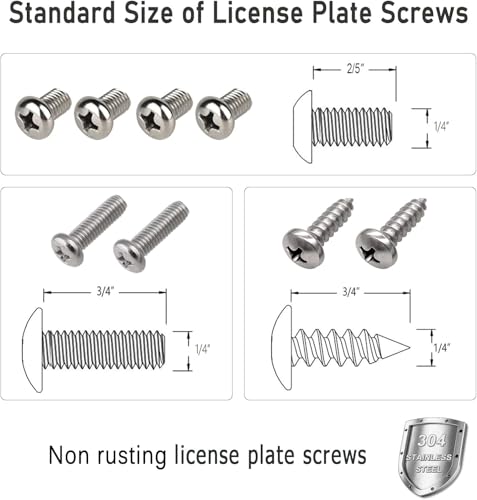 BGGTMO Front License Plate Mounting Kit- License Plate Bracket Holder - color: With Thin Edge Frame