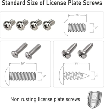 BGGTMO Front License Plate Mounting Kit- License Plate Bracket Holder - color: With Thin Edge Frame