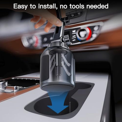 Cup Holder Phone Tablet Mount for Car,Truck,360° Rotatable & Adjustable Arm Compatible with iPad iPhone Samsung Tab Kindle Fire HD Smartphones and Other 4.7-10" Devices