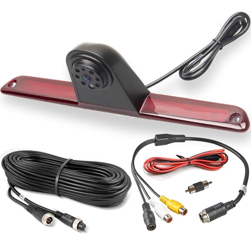 EWAY 3rd Third Brake Light Sprinter Backup Camera for Mercedes Benz Sprinter Volkswagen VW Crafter Vans 2007-2019 Roof Mount Reversing Camera Top Rear Brake Light IR Super Night Vision Rearview Camera