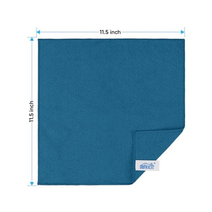 HOMEXCEL 24PK Microfiber Cleaning Cloth, Cleaning Rag for Home, 11.5x11.5in - color: Navy Blue