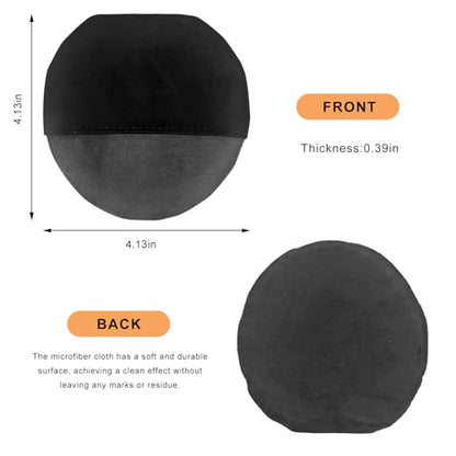 2 PCS Car Screen Cleaner, Round Microfiber Cloth Non-Scratch Auto Touchscreen Cleaning Wipes, Foldable Touch Screen Pad Universal Cleaning Tool for Vehicle Dashboard Display - color: Round, 2 Pcs