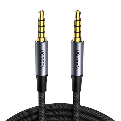 UGREEN 3.5mm Audio Cable, 4-Pole TRRS, Nylon Braided, Hi-Fi Stereo, 6FT - size: 6FT