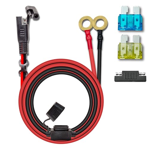 BFXM 10AWG 10FT SAE Connector Extension Cables with 15& 20A Fuse - color: 10awg10ft*1