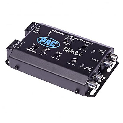 Stinger SS1200XS 4 Gauge Pure Copper Wiring Kit with LPA-2.4 LOCPRO Advanced 2 Channel Input-4 Channel Output, Line Output Converter w/Remote Turn-On Circuit, Bass Boost, Low Pass Crossover, and a