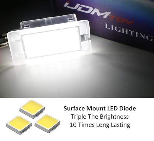 iJDMTOY Xenon White LED Trunk Cargo Light Compatible With Hyundai Accent Elantra Genesis Coupe Sonata, Kia Optima Forte Rio K900 etc., OEM Replacement (Powered by 18 Pieces of SMD LED Lights)