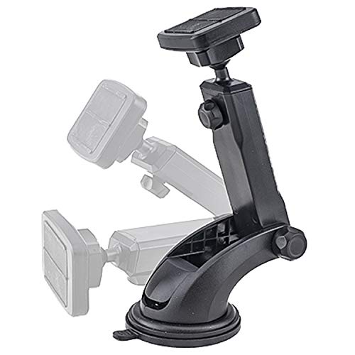 Dockem DashPro Magno Mount 3.0 Series: Magnetic Car Mount for Dash with Suction Base, Magnet Head, and Long Range Adjustable Extension Arm