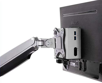 Mount Plus MP-CPB-1 Thin Client | Mac mini | Intel NUC | Game Console | VESA Mount to Save Space by Mounting Thin Client PC to Back of Monitor, Small TV, Monitor Arm, Stand Pole, Under Desk