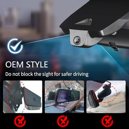 Front 4K & Rear 1080P Dash Cam for Toyota Corolla Cross 2022 (Model B) - style: Corolla Cross Model B Front 4K & Rear1080P