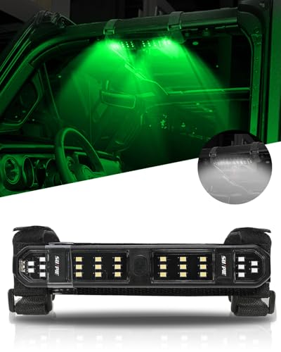 SUNPIE UTV Dome Light SXS Interior Wireless Lighting LED Battery Powered - color: 1 PC of White and Green