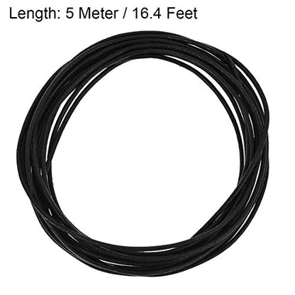 uxcell Insulation Braid Sleeve, 16.4Ft-2mm High TEMP Silicone Fiberglass Sleeve Black - color: Black, size: 2MM