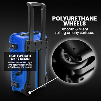 Nanuk 935 Pro Photo Kit – Waterproof Travel Camera Hard Case with Padded Dividers and Wheels, 22” x 14” x 9” - Dustproof and Impact Resistant, Airline Carry-On Approved – Blue - color: Blue - Pro Photo Kit