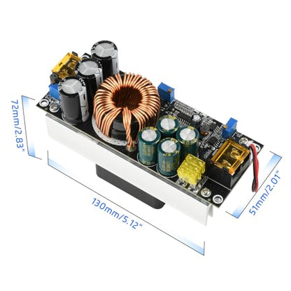 1800W DC Boost Converter,Aideepen 40A 14V-85V to 14-120V Boost Converter Voltage Regulator Car Step-up Power Supply Module DC Adjustable Voltage Converter
