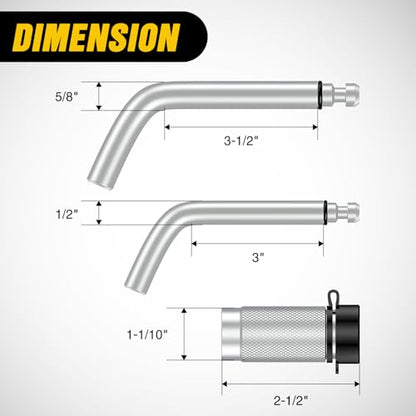 Nilight 1/2" & 5/8" Anti-Theft Lockable Trailer Hitch Lock Pin | Keyed Unique Weatherproof Anti-Theft Lockable Fits 2" 2-1/2" & 1-1/4"Receiver Tow Truck Boat Bike Truck Silver - color: Hitch Lock Pin 1/2" & 5/8" Silver