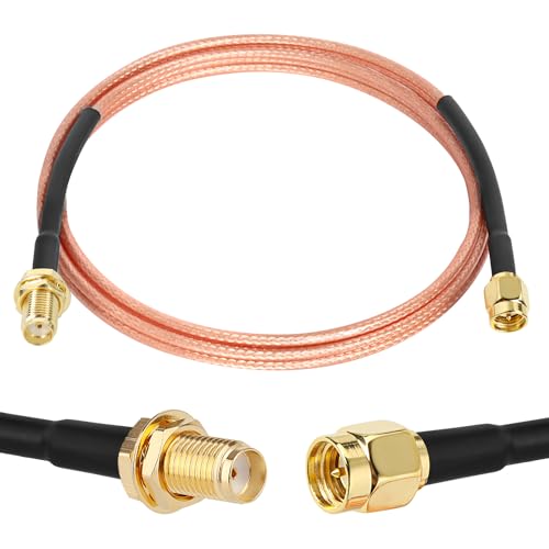 XRDS -RF SMA Cable 6FT, SMA Male to SMA Female Bulkhead RG316 SMA Extension Cable for 4G LTE Router Cellular SDR USB Dongle Receiver - size: 6 FT