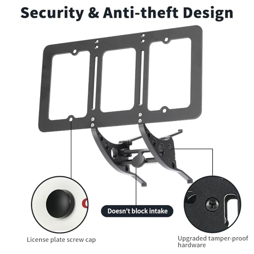Tesla Model 3 Highland Front License Plate Holder, Height-Adjustable & No Drill License Plate Mouting Kit with Anti-Theft Features (FIt Model 3 2024-2025, No Front Bumper Camera) - size: 2024+ Model 3 Highland (No Front Camera)