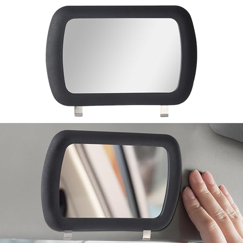 6.6 x 4.3 Inch Sun Visor Vanity Mirror, Black