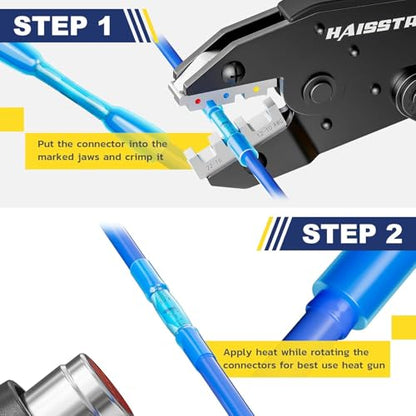 haisstronica 200PCS Heat Shrink Butt Connectors, 22-10 AWG Mixed Sizes - style: Mixing AWG 22-10