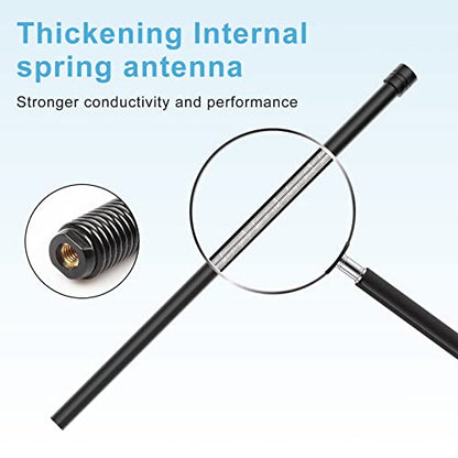 Car Radio Antenna AM FM Waterproof Marine Antenna for Golf Cart ATV UTV RV Car Stereo Boat Mast Flexible Truck Excavator Tractor RVR Yacht Pontoon - color: Black