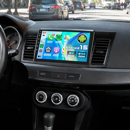 Car Stereo for Mitsubishi Lancer 2008-2017 Wireless CarPlay Android Auto - style: 4-Core 2+64G