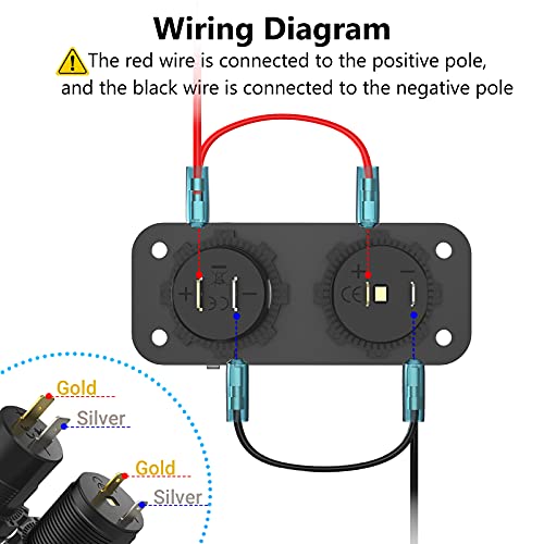 12V USB Outlet Marine Switch Panel Plug Quick Charge 3.0 & PD 3.0