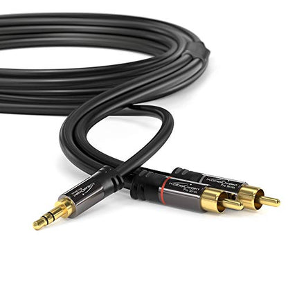KabelDirekt – RCA to Jack 3.5mm Adapter Cable – 3ft - size: 3 feet