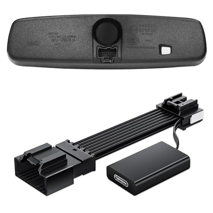 mangoal Dashcam Power Adapter Custom for Ford 16 Pin (Model A) for F150/F250/F350 Explorer Bronco and etc,Hide The Wires,GPS Radar Mirror Camera Dash Cam Adapte,Connects to Rearview Mirror(Exposed)