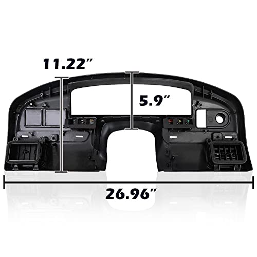 ANDPLAY Dash Panel Bezel Cover Compatible with Ford F150 F250 F350 1992 1993 1994 1995 1996 1997 With Gas Engine ONLY Black - size: 1992-1997 | Fit F150 F250