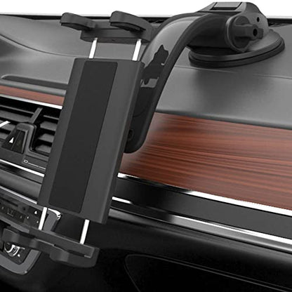 Tablet Mount Car Dashboard Holder for 4-13" iPad Phone, Truck Dash Holder with Strong Suction Cup for for iPad Pro 12.9 10.5 9.7, iPad Air Mini, Samsung Galaxy Tab, Kindle Fire HD, iPhone