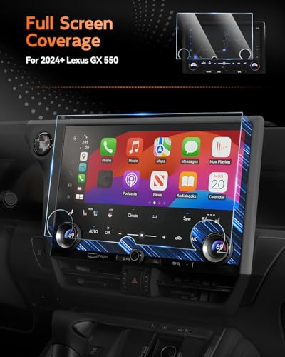 CDEFG For 2024 2025 2026 Lexus GX 550 Screen Protector - 14 Inch 9H HD Tempered Glass - GX550 (Premium/Luxury/Overtrail) Touchscreen Accessories - color: Lexus GX 14 Inch Glossy