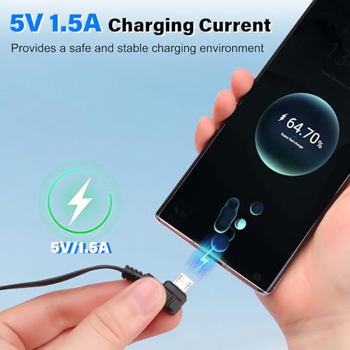 USB-C to Micro USB Flat Cable,Micro 5-Pin Female to USB-C Male Cable,Right-Angle Micro USB to Type-C Data Cable,for MP3 Players,Phone,Power Bank- 20cm (Right Angle) - style: Right