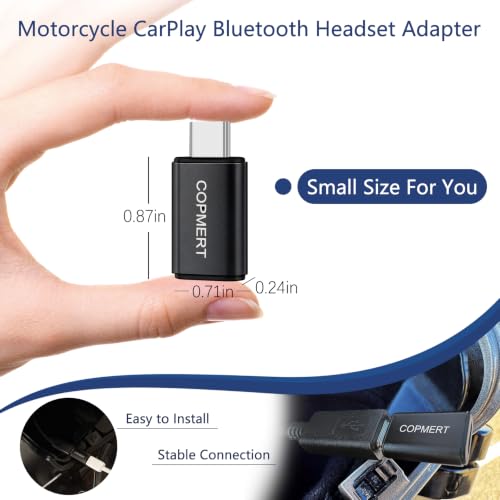 Bypass Motorcycle Wireless CarPlay Bluetooth Headset Adapter - color: Black