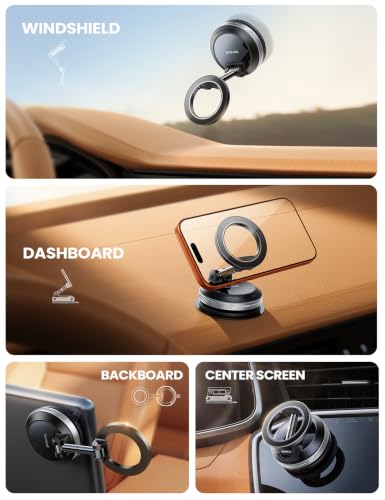 Lamicall Car Phone Holder for Magsafe Dashboard Windshield Nano Gel Vacuum - color: NEW Upgraded - Silver