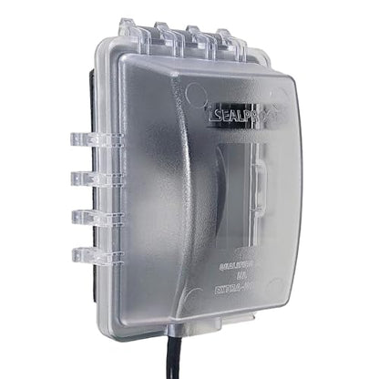 Sealproof 1-Gang Weatherproof In Use Outlet Cover | Horizontal/Vertical Outdoor Plug and Receptacle Protector, Lockable Bubble Cover, UL Extra Duty Compliant, 18 Configurations - color: Clear Frost