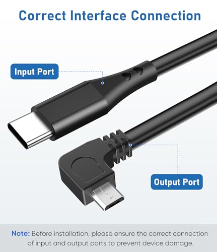 Dash Cam Power Cord, 6Ft USB C to Micro USB Dashcam Charger Cable - size: Micro USB, style: 6Ft
