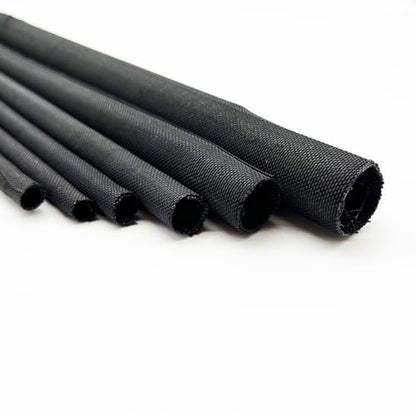 Split Mesh Cord Sleeve Loom Tubing Cable Cover Braided Cable Management Auto Protective Wire Harness Wrap Self Wrapping Woven 3/16"-35ft - size: 3/16"-35ft