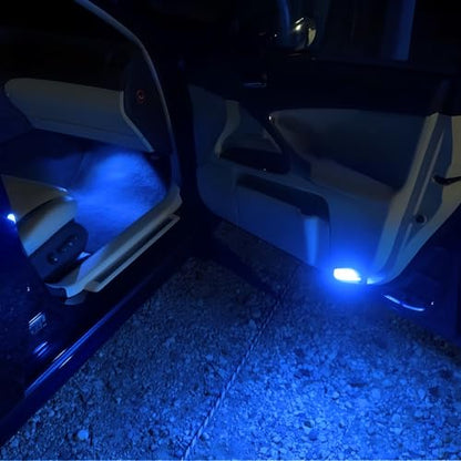 iJDMTOY Ultra Blue 18-SMD Full LED Under Side Door Courtesy Lights Compatible with Toyota 2022-up Tundra, 2023-up Sequoia, Compatible with Lexus 2024-up GX550, Replace OEM Single LED Lamp - style: Blue