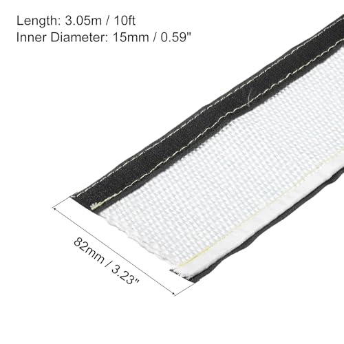 MECCANIXITY 1.5mm Heat Shroud Aluminized Sleeving 9/16" ID x 10FT Aluminum Metallic Fiberglass Heat Shroud for Fuel Lines Cables Electrical Wiring - size: 9/16" ID x 10FT